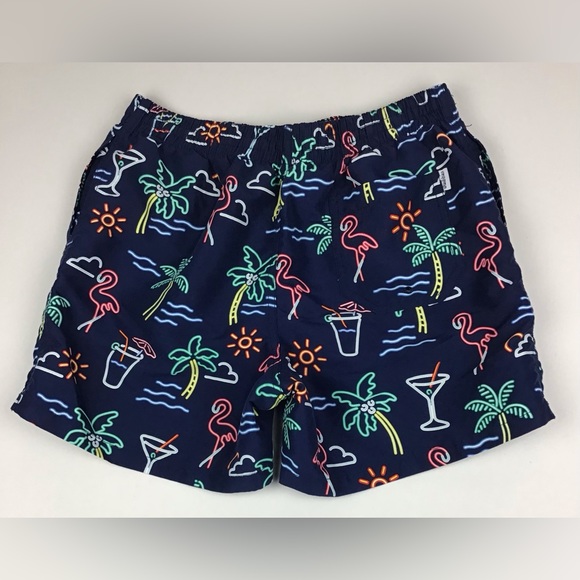 Chubbies Neon Print Swim Trunks Men’s Large Blue - Picture 5 of 7